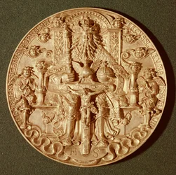 Trinitätsmedaille, Neufassung der Originalversion von 1544, jetzt im Domschatz, Trier